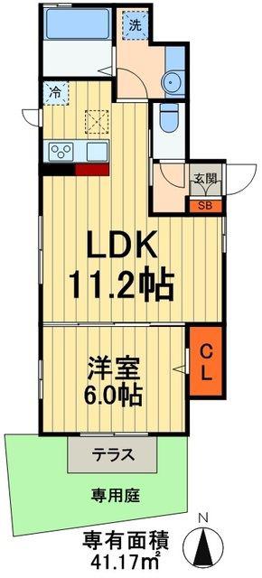 プリマベーラ(1LDK/1階)の間取り写真