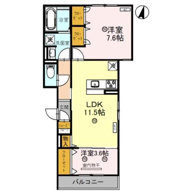CLASHIST常磐町(2LDK/3階)の間取り写真