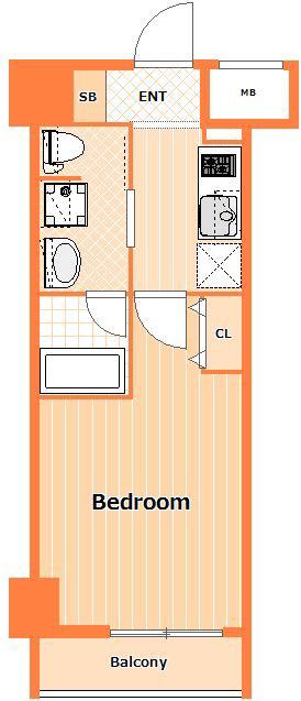 SHOKEN RESIDENCE横浜戸部(1K/9階)の間取り写真