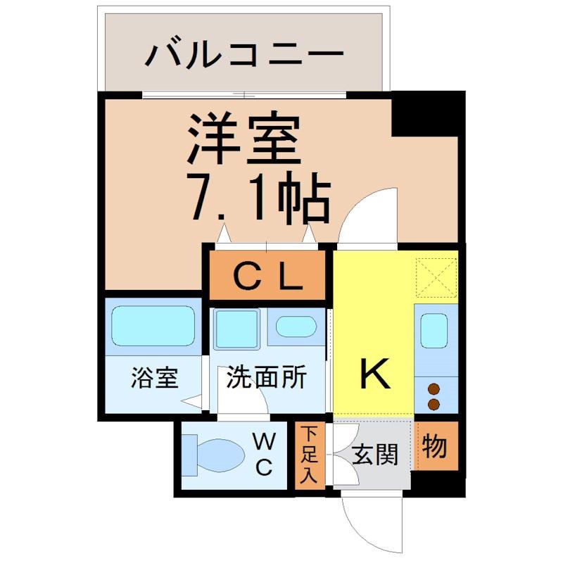 リアライズ代官町(1K/5階)の間取り写真