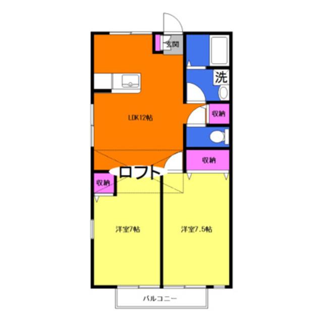 MAHOROBA HOUSEA(2LDK/2階)の間取り写真