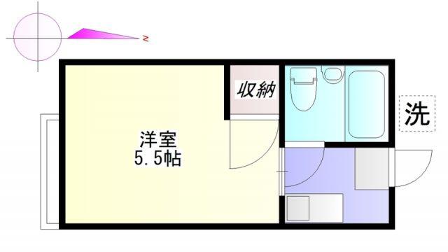 田中アパートメント(1K/1階)の間取り写真