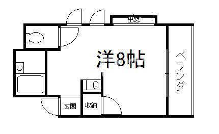 メゾン竹田(1K/3階)の間取り写真