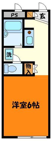 レオパレスせいざん(1K/1階)の間取り写真