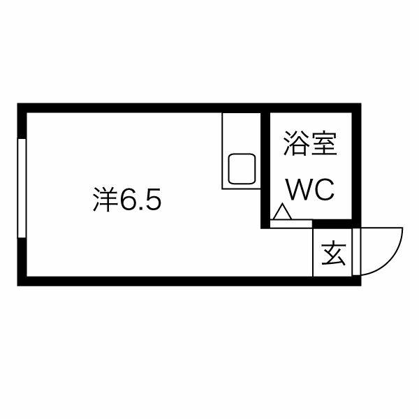 イナホ2(ワンルーム/2階)の間取り写真