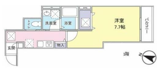 YSジュピター(1K/1階)の間取り写真