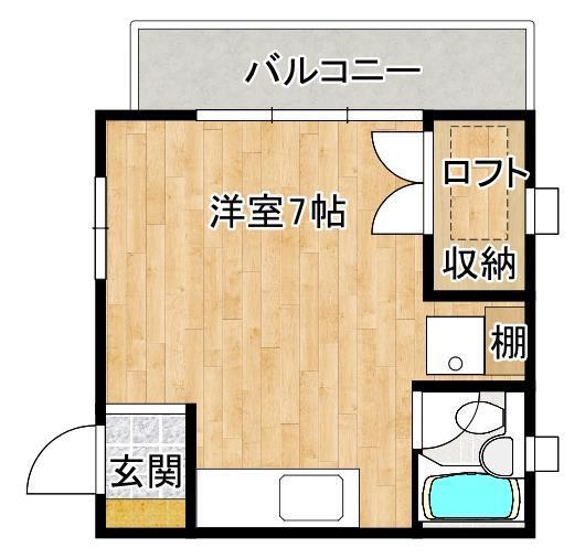 AMORIS(ワンルーム/3階)の間取り写真