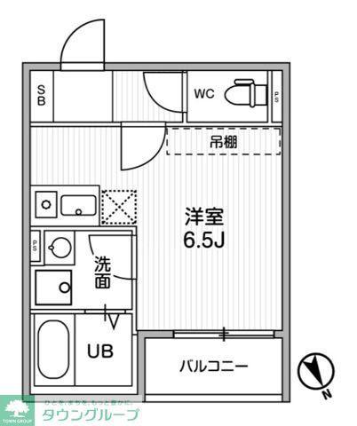 TS CUORE 調布(ワンルーム/1階)の間取り写真