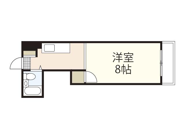 LS舟入本町(1K/6階)の間取り写真
