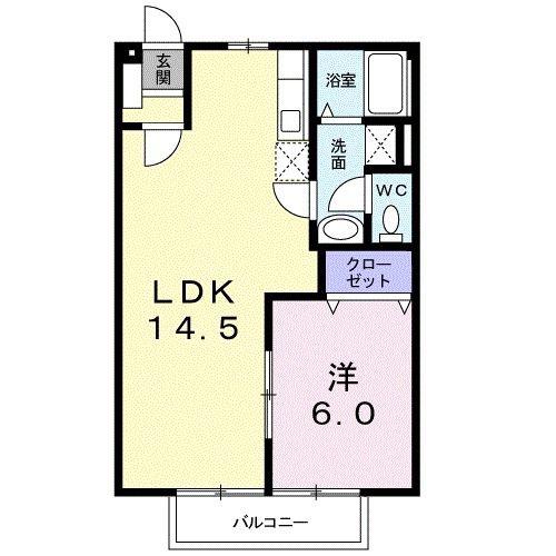 アーバンフレッシュ(1LDK/2階)の間取り写真