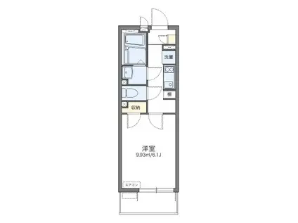 ラグレージュIII(1K/1階)の間取り写真