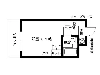 スチューデントハイツグロリア(ワンルーム/2階)の間取り写真