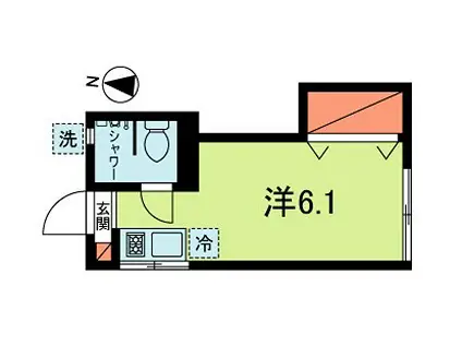 ハイツイトカワ(ワンルーム/1階)の間取り写真