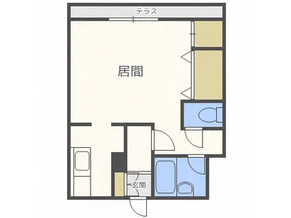 ノール琴似(1K/1階)の間取り写真