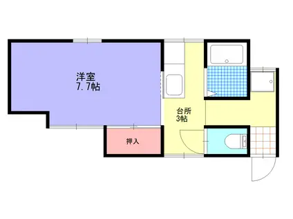 コーポ住吉(1K/2階)の間取り写真