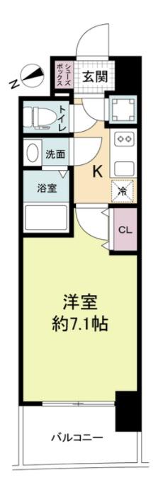 セレニテ京橋クレア(1K/5階)の間取り写真