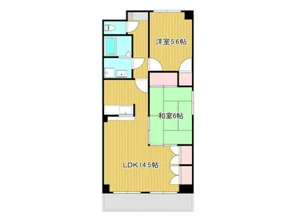 マンションひいらぎ(2LDK/1階)の間取り写真