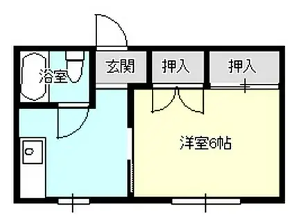 コーポキクチ(1K/1階)の間取り写真