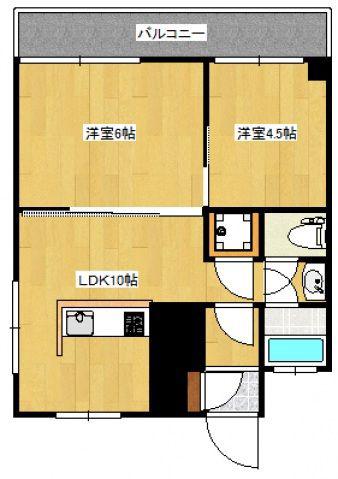 セカンドステージ(2LDK/5階)の間取り写真