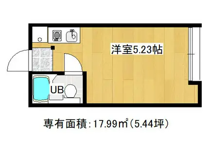 アパートメント5(ワンルーム/2階)の間取り写真