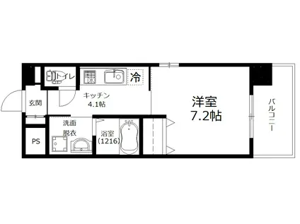 PARKTERRACE IN 大手町(1K/5階)の間取り写真