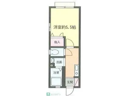 レアルコートⅢ(1K/2階)の間取り写真