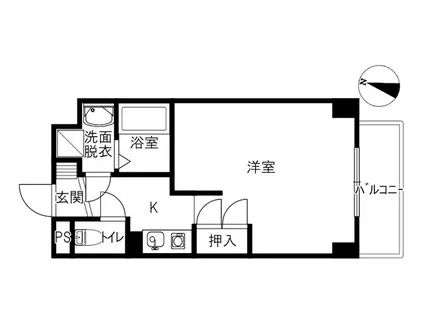 ライフイン369(1K/4階)の間取り写真
