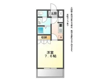 MULBERRY HOUSE(1K/2階)の間取り写真