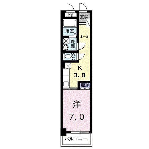 フォーム(1K/3階)の間取り写真