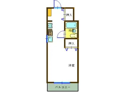 常盤マンション(1K/2階)の間取り写真