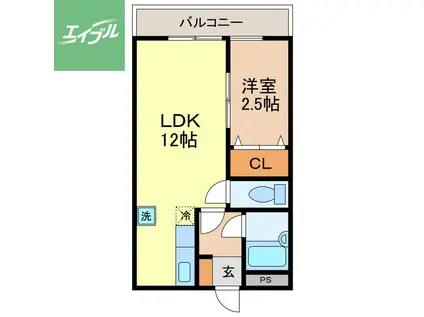プライムステージ(1LDK/3階)の間取り写真
