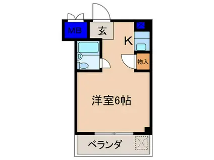 ラフィーネ東山(1K/4階)の間取り写真