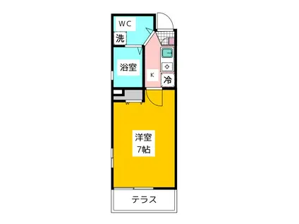 ROCHER PARMI(1K/1階)の間取り写真