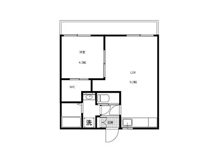 ハイツ西町(1LDK/1階)の間取り写真