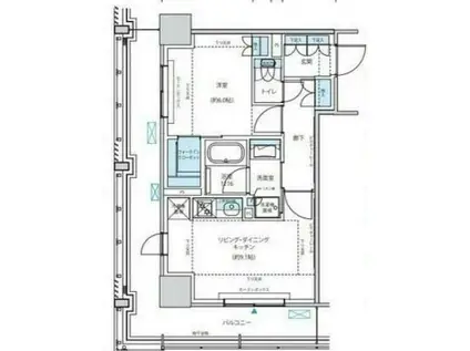 リージア海老名ビナフロント(1LDK/8階)の間取り写真