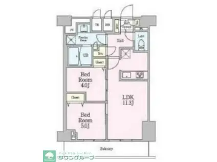 リビオメゾン南砂町(2LDK/13階)の間取り写真