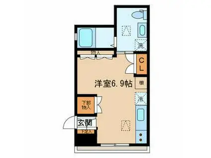 LOUIS南台(ワンルーム/1階)の間取り写真