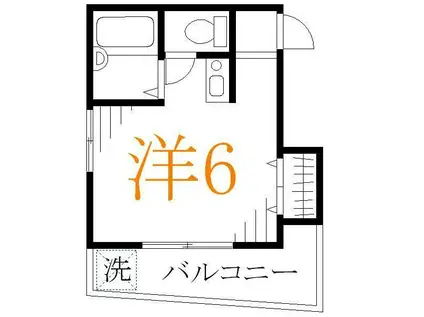 K.M.KOKUBUNJI(ワンルーム/3階)の間取り写真