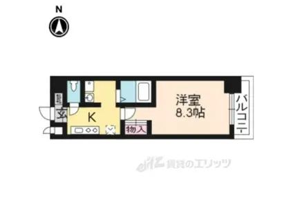 YSM21(1K/7階)の間取り写真