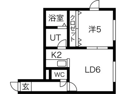 ステージノア北円山(1LDK/4階)の間取り写真