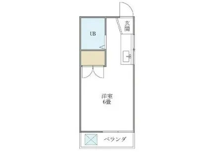 橘花荘(ワンルーム/2階)の間取り写真