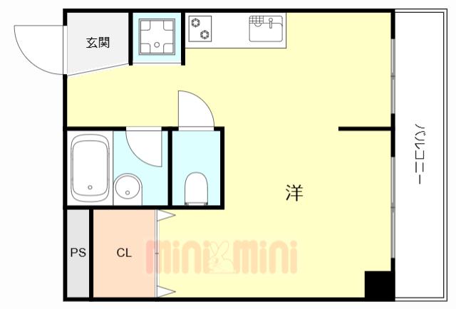 ネクステージ塚口本町(ワンルーム/3階)の間取り写真