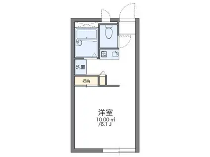 レオパレス清水(1K/1階)の間取り写真