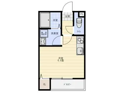 SOU.LEAF久留米大前(ワンルーム/1階)の間取り写真