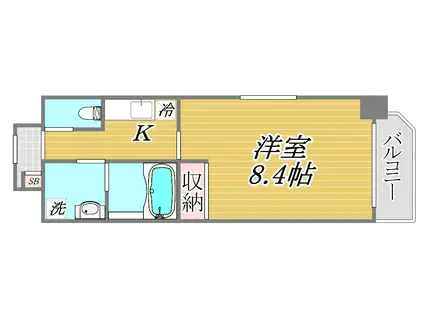 GOLD FOREST東向島 ゴールドフォレスト(1K/3階)の間取り写真