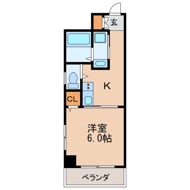 第六加藤ビル(1K/5階)の間取り写真