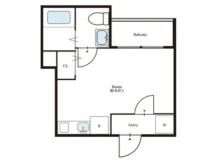フォンス大森西(ワンルーム/2階)の間取り写真
