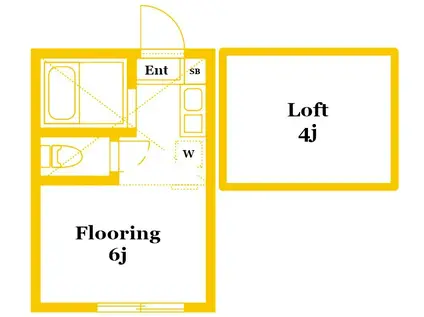 ユナイト大口ユークリッド(ワンルーム/1階)の間取り写真