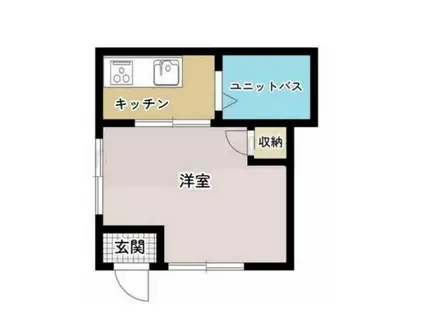 カーサK(1K/1階)の間取り写真