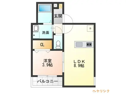 N&A HOME 上飯田エヌアンドエーホーム(1LDK/1階)の間取り写真